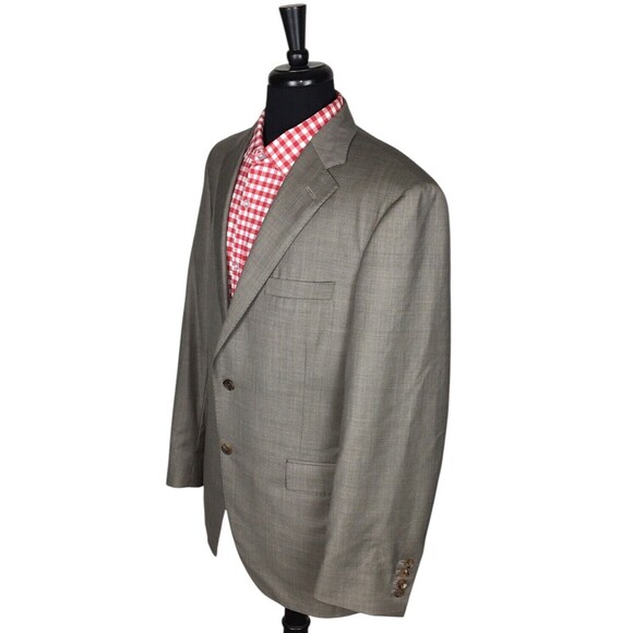 Samuelsohn Collection Loro Piana 150s Wool Brown Wool Suit Jacket Sport Coat 44R
